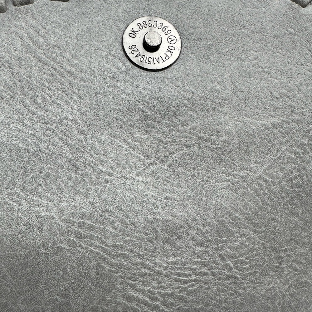 Sam & Hadley Gray Western Crossbody Bag with Turquoise Concho & Studs NWT - Picture 7 of 11